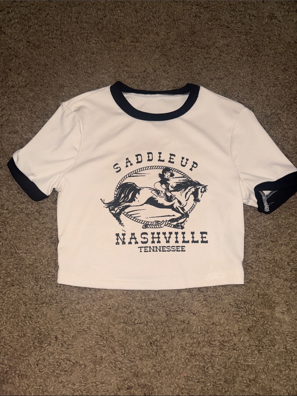 Saddle Up Nashville womens Ringer Tee